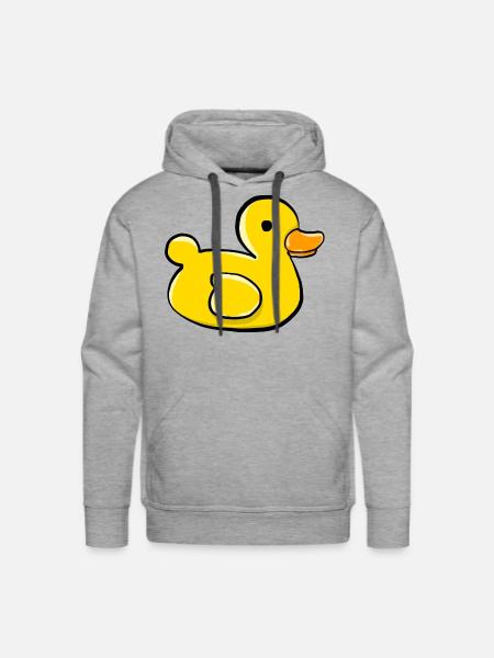 Rubber Ducky Bath Toy - Men's Premium Hoodie - heather grey