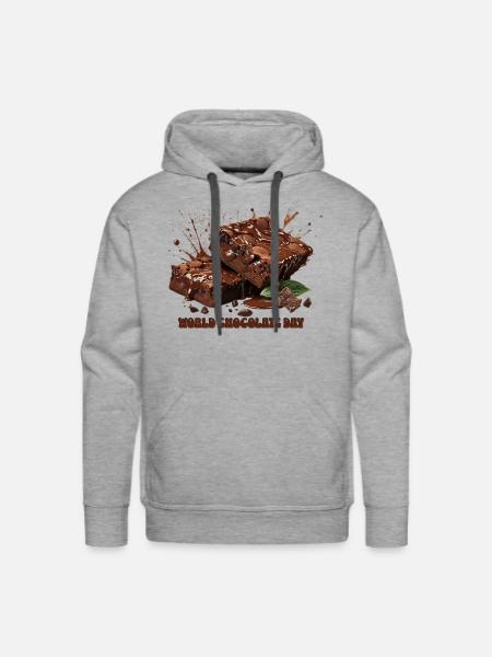 World Chocolate Day - Men's Premium Hoodie - heather grey