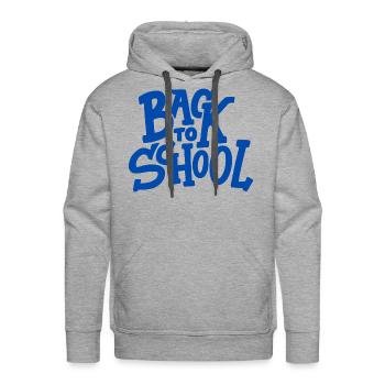 back to school - Men's Premium Hoodie - heather grey - Front - Liam (192cm)