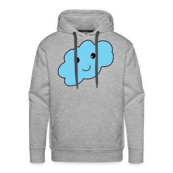 cloud - Men's Premium Hoodie - heather grey - Front - Liam (192cm)