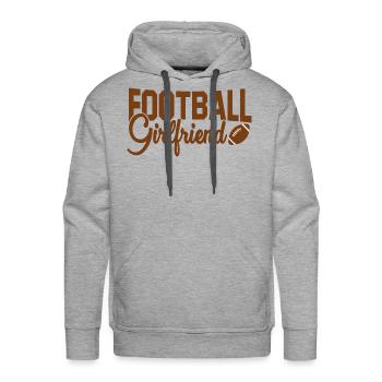 Football Girlfriend - Men's Premium Hoodie - heather grey - Front - Liam (192cm)