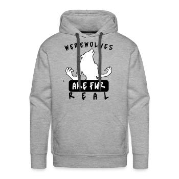 Werewolves are fur real - Men's Premium Hoodie - heather grey - Front - Liam (192cm)