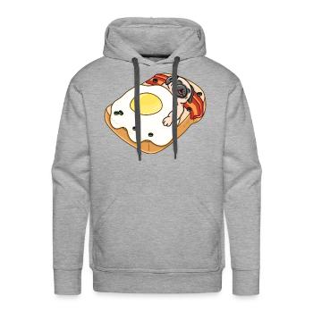 Sleeping Pug - Men's Premium Hoodie - heather grey - Front - Liam (192cm)
