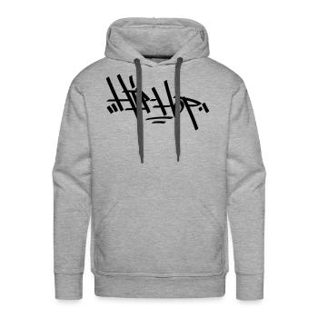 Hip Hop - Men's Premium Hoodie - heather grey - Front - Liam (192cm)