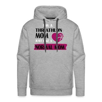 TRIATHLON - Men's Premium Hoodie - heather grey - Front - Liam (192cm)