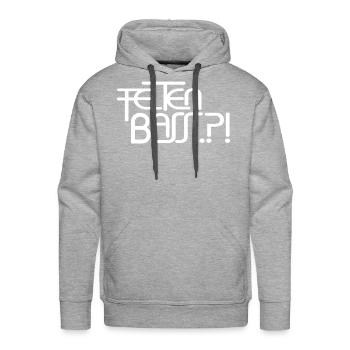 Fat BASS - Men's Premium Hoodie - heather grey - Front - Liam (192cm)