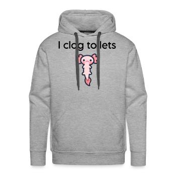 I Clog Toilets - Men's Premium Hoodie - heather grey - Front - Liam (192cm)
