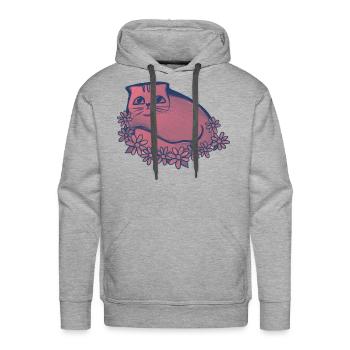 cat loaf - Men's Premium Hoodie - heather grey - Front - Liam (192cm)