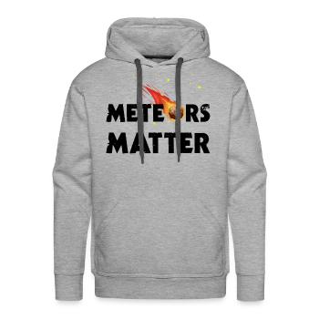Meteors Matter - Men's Premium Hoodie - heather grey - Front - Liam (192cm)