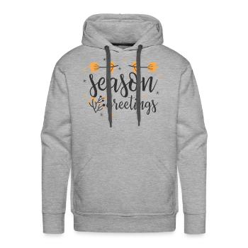 Season Greetings - Men's Premium Hoodie - heather grey - Front - Liam (192cm)