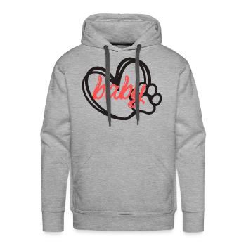 baby - Men's Premium Hoodie - heather grey - Front - Liam (192cm)