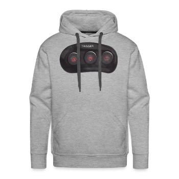 Controller Buttons - Men's Premium Hoodie - heather grey - Front - Liam (192cm)