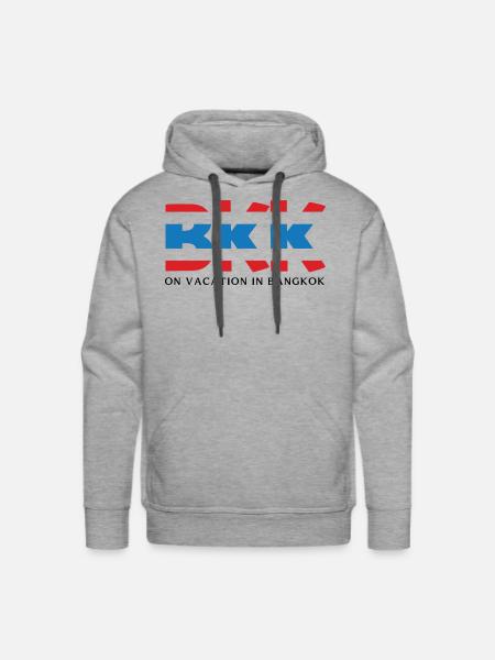 BKK Bangkok Thailand nostalgia - Men's Premium Hoodie - heather grey