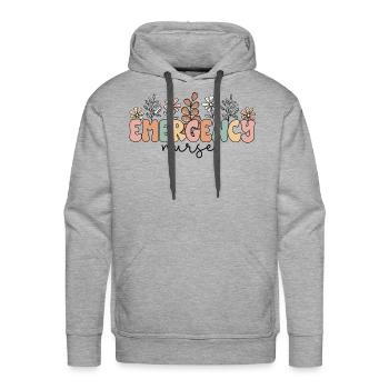 Emergency Nurse - Men's Premium Hoodie - heather grey - Front - Liam (192cm)