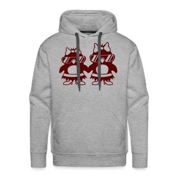 2 Pretty Penguin Ladies Two Girls Dress Sunglasses - Men's Premium Hoodie - heather grey - Front - Liam (192cm)