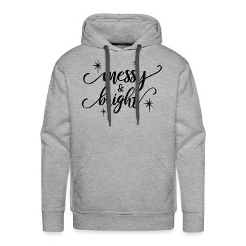 Messy And Bright - Men's Premium Hoodie - heather grey - Front - Liam (192cm)