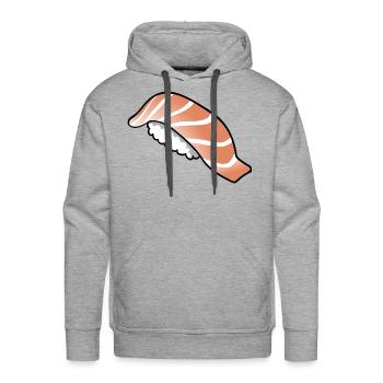 Sake Salmon Sushi - Men's Premium Hoodie - heather grey - Front - Liam (192cm)