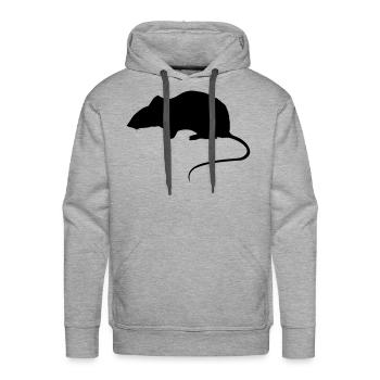 Rat - Men's Premium Hoodie - heather grey - Front - Liam (192cm)