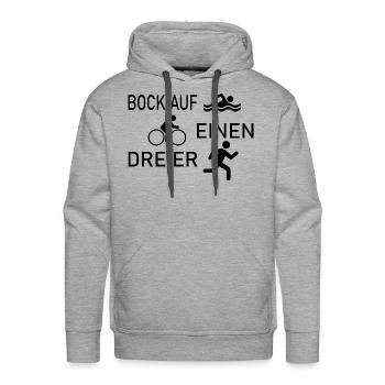 triathlon - Men's Premium Hoodie - heather grey - Front - Liam (192cm)