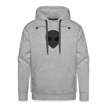 Alien Ant Face Design Black - Men's Premium Hoodie - heather grey - Front - Liam (192cm)