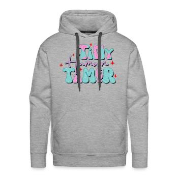 Tiny Human Timer - Men's Premium Hoodie - heather grey - Front - Liam (192cm)