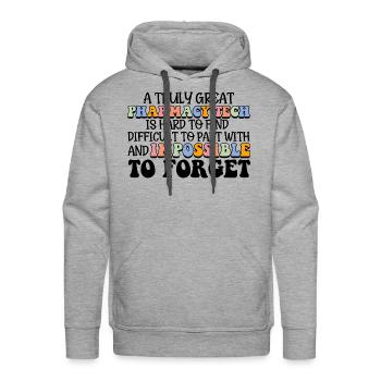 A truly great pharmacy tech - Men's Premium Hoodie - heather grey - Front - Liam (192cm)