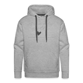 make with - Men's Premium Hoodie - heather grey - Front - Liam (192cm)