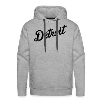 Detroit - Men's Premium Hoodie - heather grey - Front - Liam (192cm)