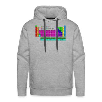 Periodic Table - Men's Premium Hoodie - heather grey - Front - Liam (192cm)