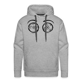 Monster 2 crazy eyes - Men's Premium Hoodie - heather grey - Front - Liam (192cm)