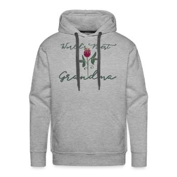 World s Best Grandma - Men's Premium Hoodie - heather grey - Front - Liam (192cm)