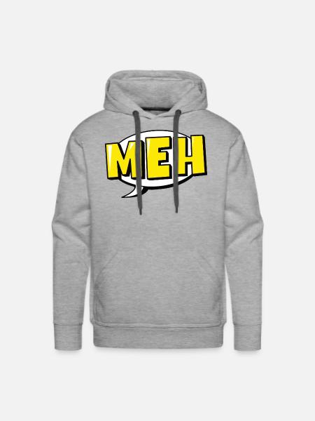 Meh - Men's Premium Hoodie - heather grey