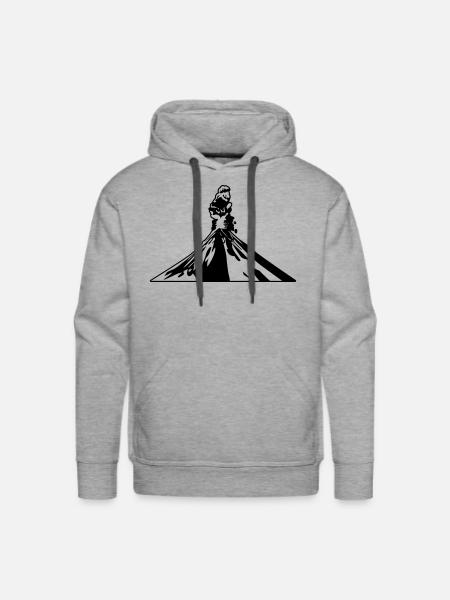 volcano eruption - Men's Premium Hoodie - heather grey