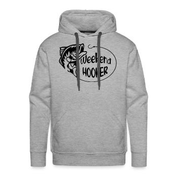 Weekend Hooker Fishing Cute Hooker s Fisherman T - Men's Premium Hoodie - heather grey - Front - Liam (192cm)