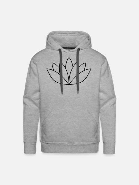 lotus - Men's Premium Hoodie - heather grey