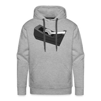 scotch Tape - Men's Premium Hoodie - heather grey - Front - Liam (192cm)