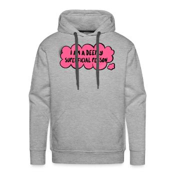 Superficial Person - Men's Premium Hoodie - heather grey - Front - Liam (192cm)