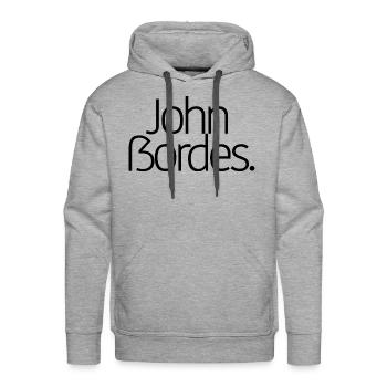 John Bordes - Men's Premium Hoodie - heather grey - Front - Liam (192cm)