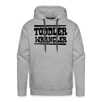 Toddler Wrangler - Men's Premium Hoodie - heather grey - Front - Liam (192cm)