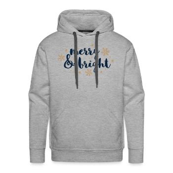 Merry And Bright - Men's Premium Hoodie - heather grey - Front - Liam (192cm)