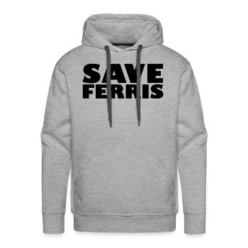 Save Ferris 70s - Men's Premium Hoodie - heather grey - Front - Liam (192cm)