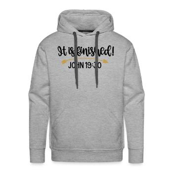 It Is Finished John 1930 - Men's Premium Hoodie - heather grey - Front - Liam (192cm)