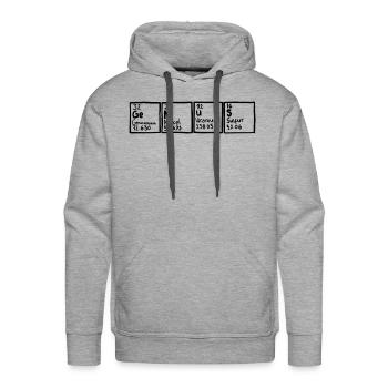Genius Periodic Table Element - Men's Premium Hoodie - heather grey - Front - Liam (192cm)
