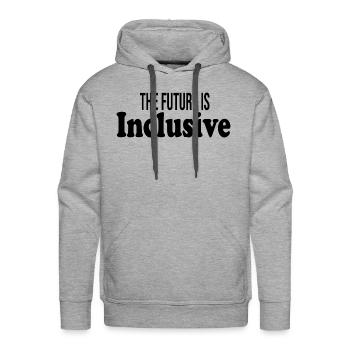 The Future Is Inclusive - Men's Premium Hoodie - heather grey - Front - Liam (192cm)