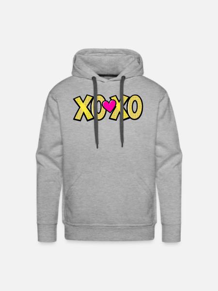 XOXO - Men's Premium Hoodie - heather grey