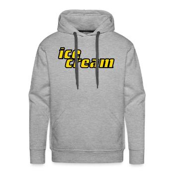 Ice Cream - Men's Premium Hoodie - heather grey - Front - Liam (192cm)