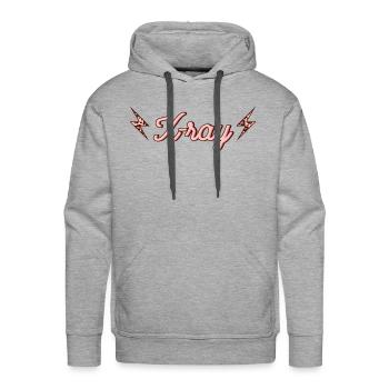 X ray Tech lightning - Men's Premium Hoodie - heather grey - Front - Liam (192cm)