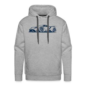 Shadow Blade - Men's Premium Hoodie - heather grey - Front - Liam (192cm)