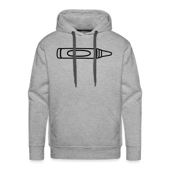contour wax crayon cool - Men's Premium Hoodie - heather grey - Front - Liam (192cm)