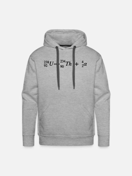 Uranium Radioactive Alpha Decay - Men's Premium Hoodie - heather grey